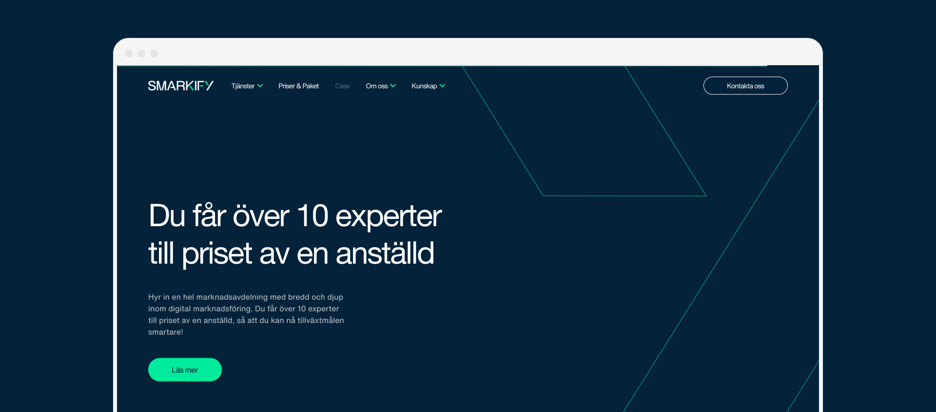 Screenshot of Smarkifys home page