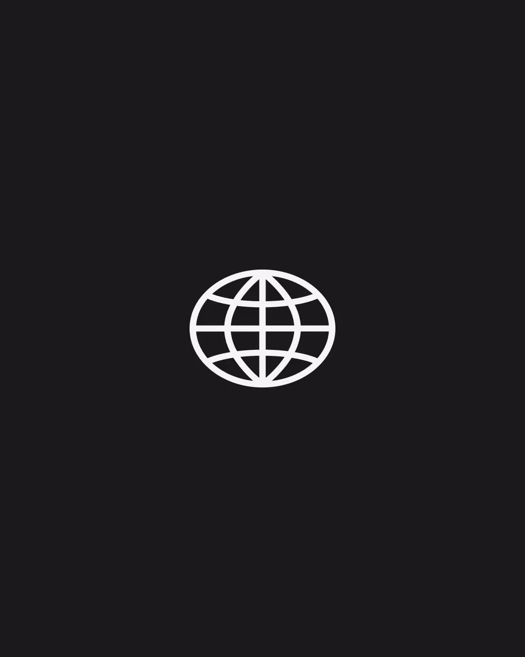 Globe on a black background