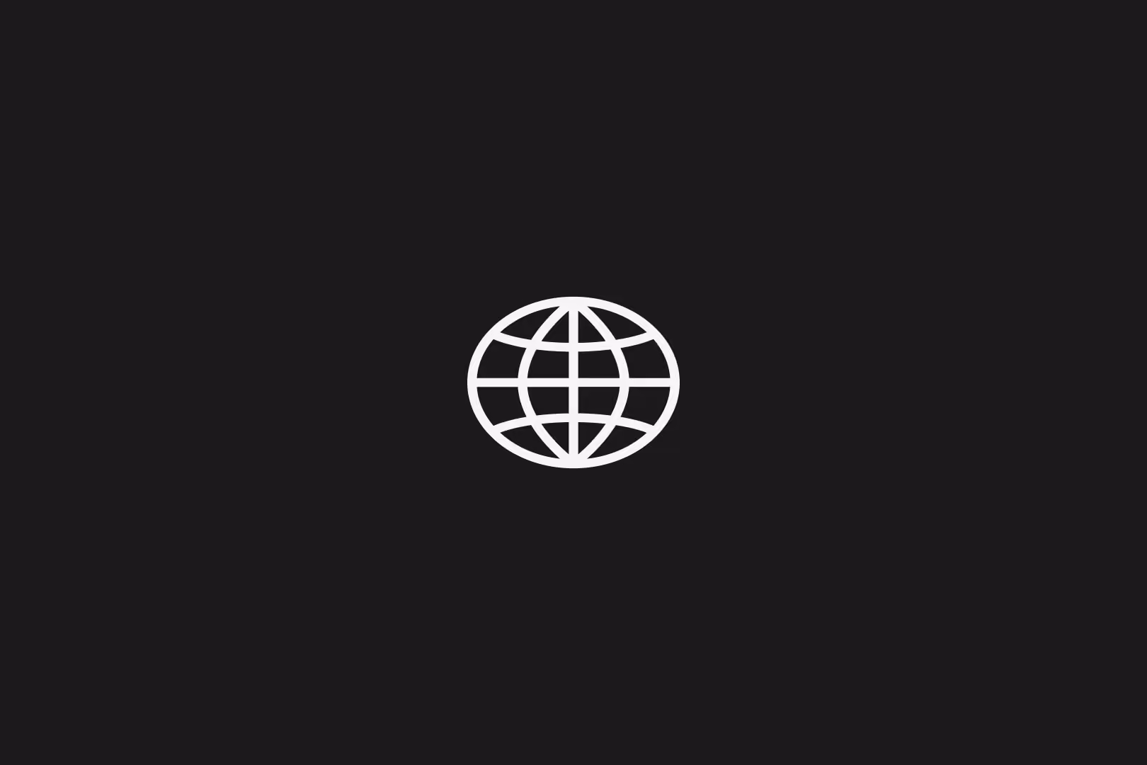 Globe on a black background