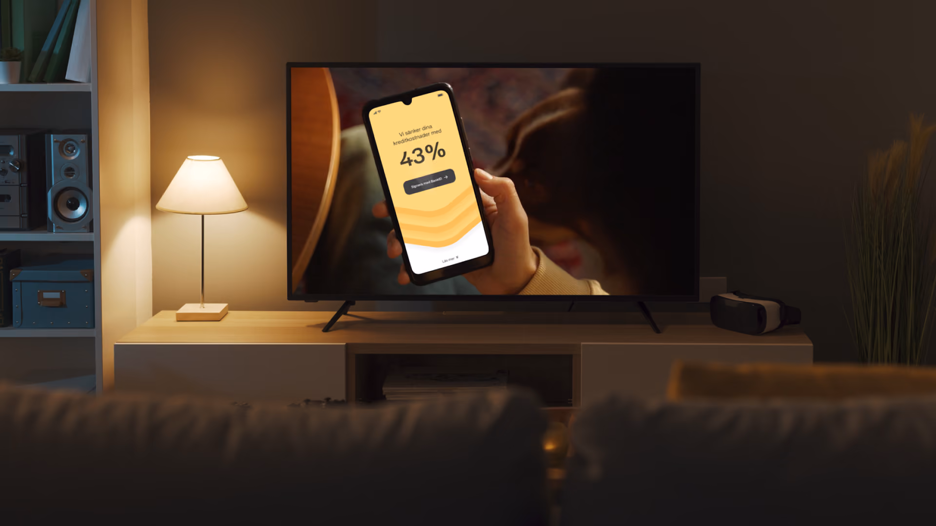 Phonescreen showcasing a logo.