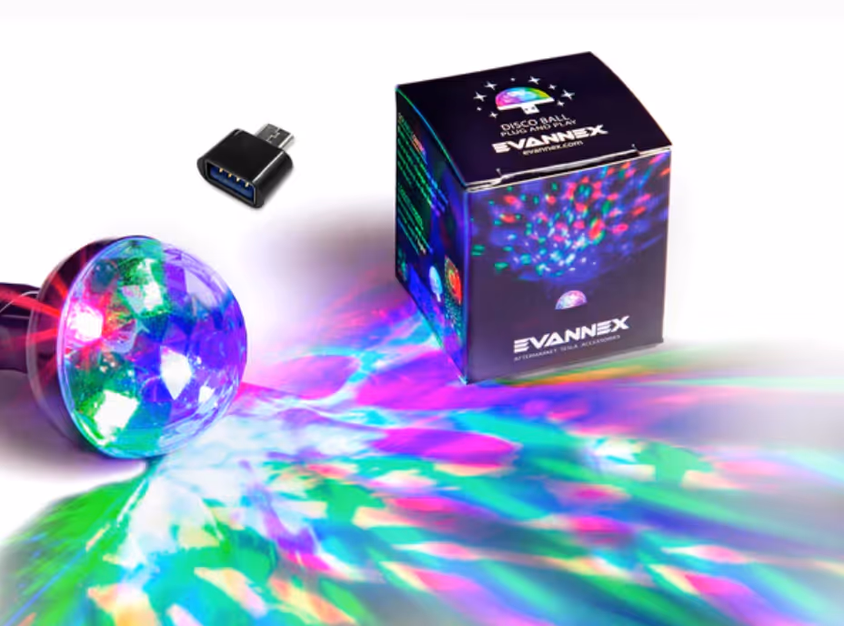 In-car disco ball image from manufacturer's site