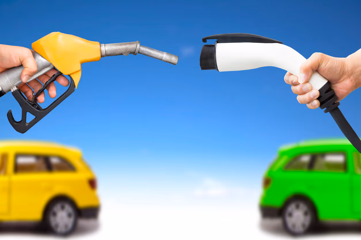 Gas pump vs. electric plug