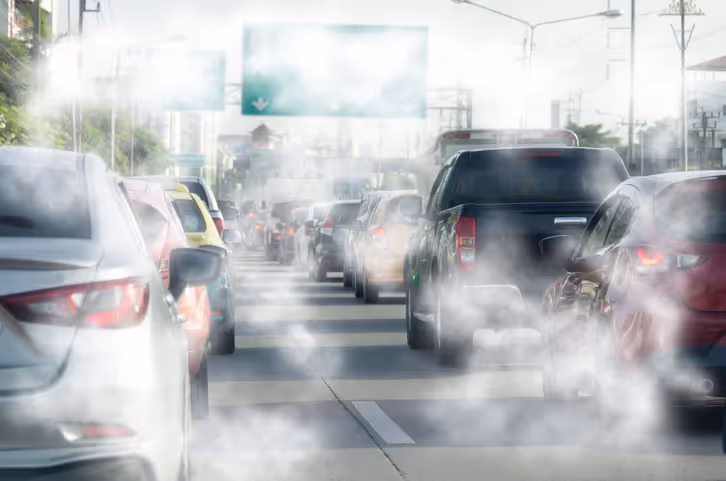 Air pollution from combustion cars