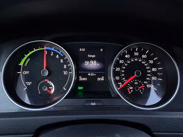 Dashboard of a 2019 e-golf