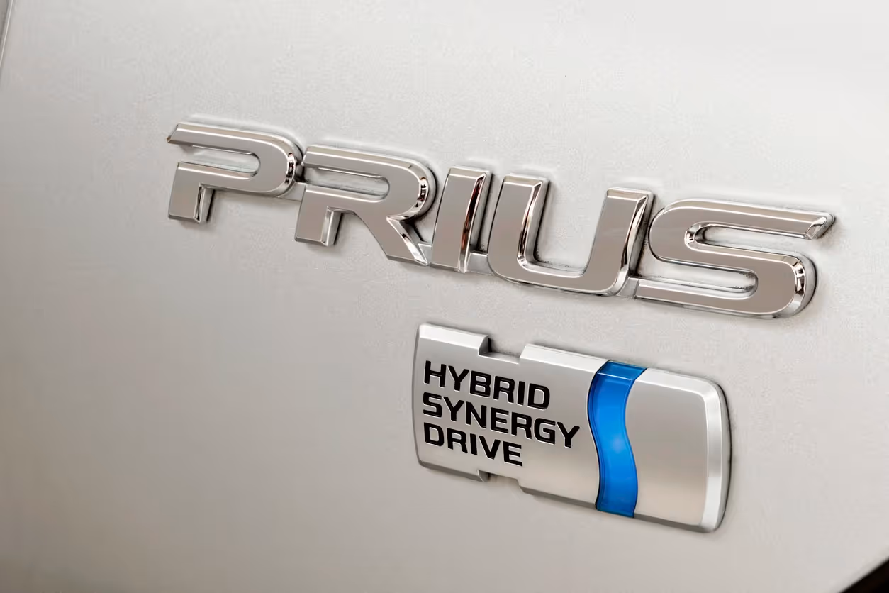Prius logo from a Toyota Prius hybrid
