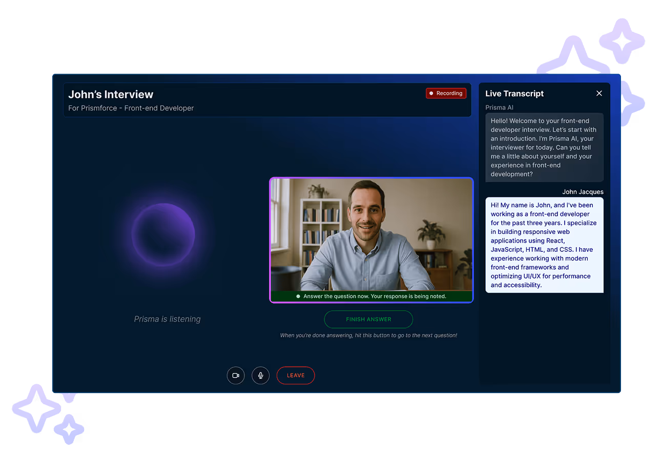 OutlookPrism dashboard screen