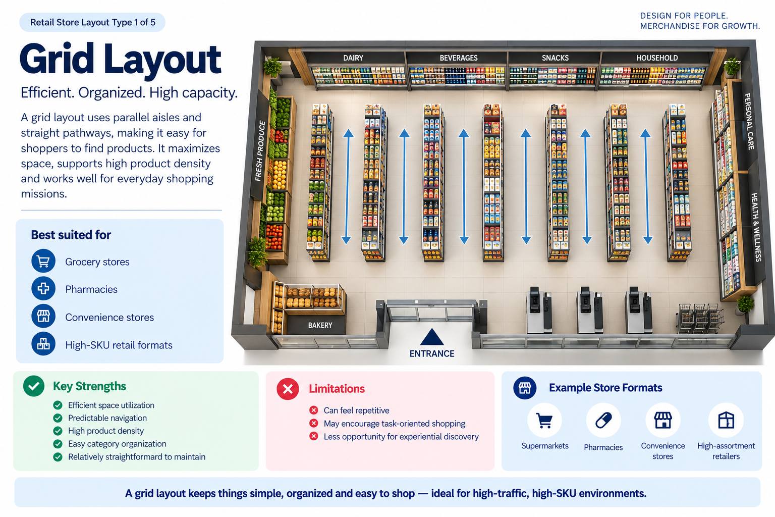 grid type - retail store layout
