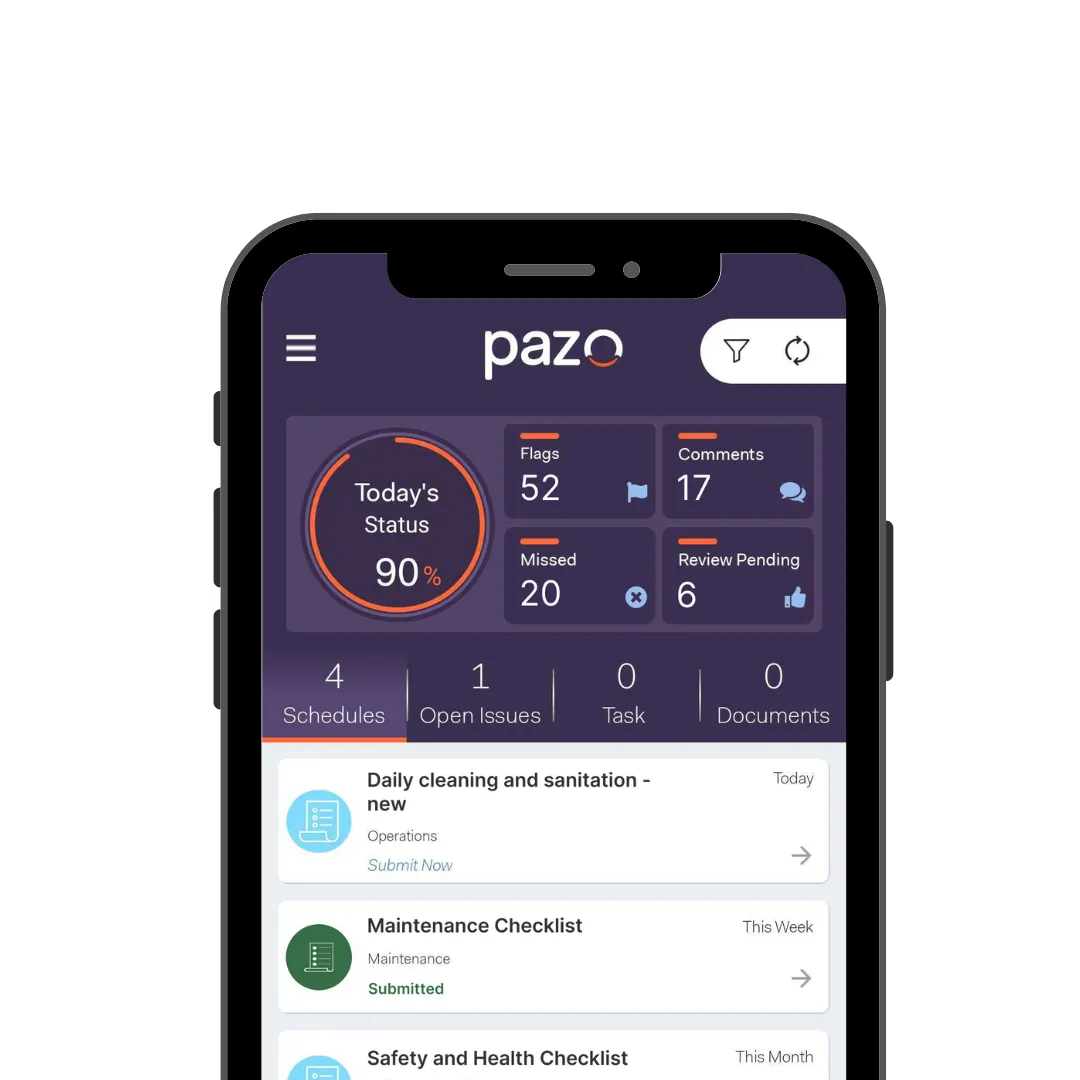 Pazo Mobile Dashboard