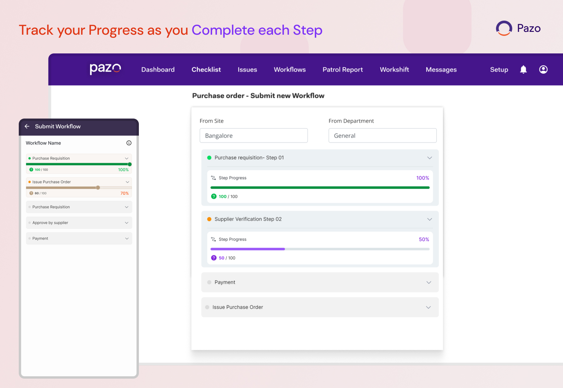 step completion