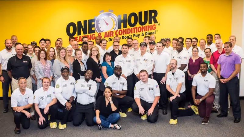 ONE HOUR HEATING & AIR CONDITIONING top HVAC franchise with high market demand