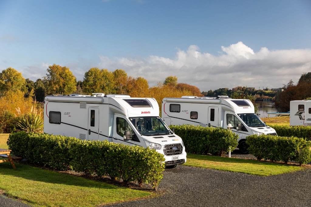 the Tuakau Bridge Motorhome Park campsite