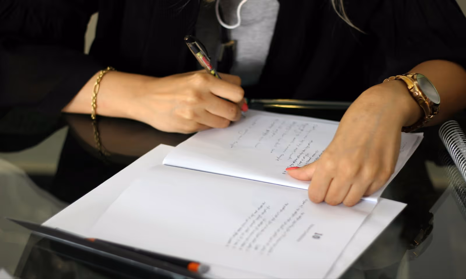 Handshake over a signed contract at a business meeting