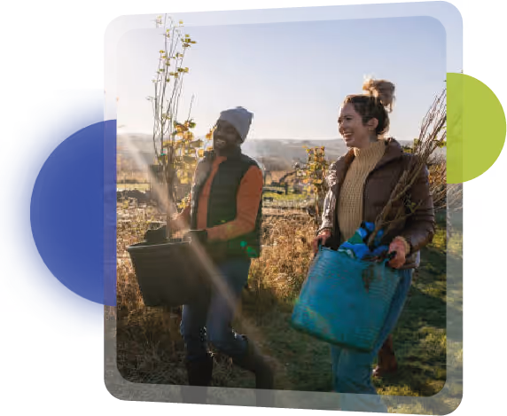 Una dipendente di una fondazione dopo essersi offerta volontaria per il programma CSR della sua azienda, leader nel settore.