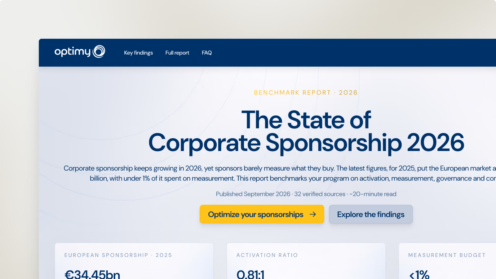 Optimy - The State of Corporate Sponsorship