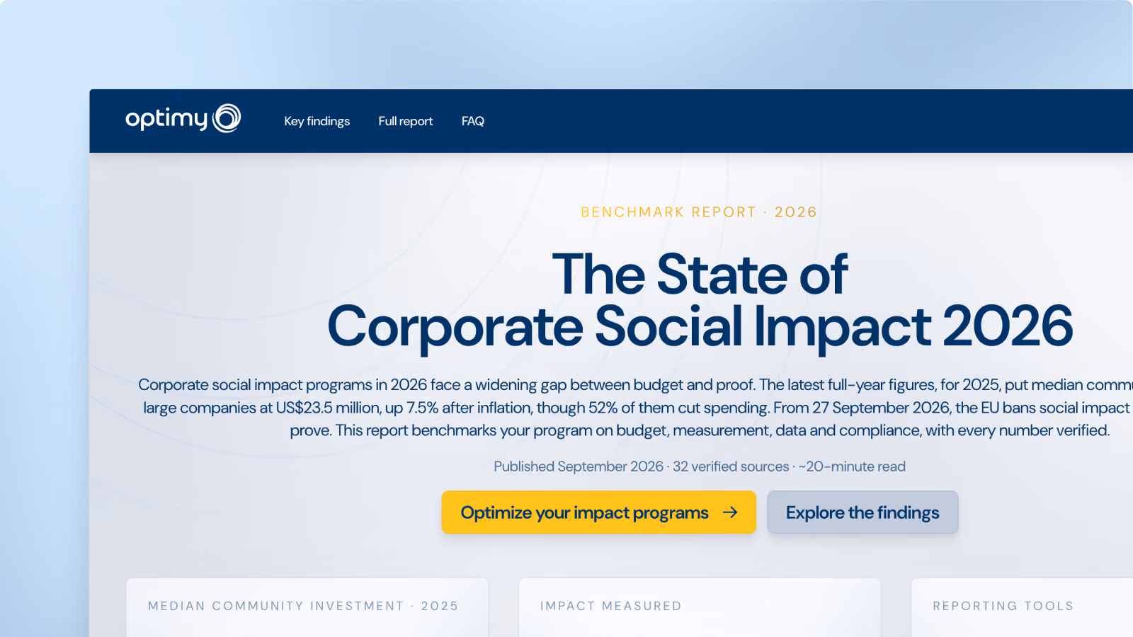 Optimy - The State of Corporate Social Impact
