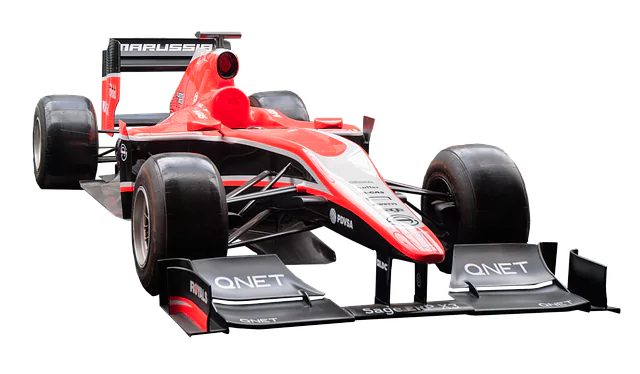 F1 car with front wings