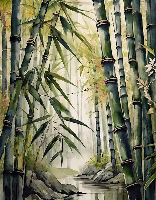 bamboo - a fast-growing eco-friendly material.