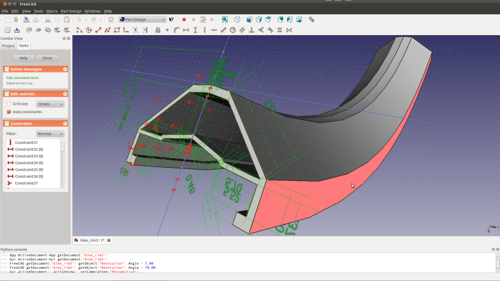 Example of FreeCAD, Open-Source and focused on mechanical designs and geometric constraints (http://wiki.midibox.org/)