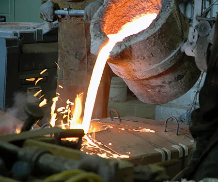 Molten bronze casting