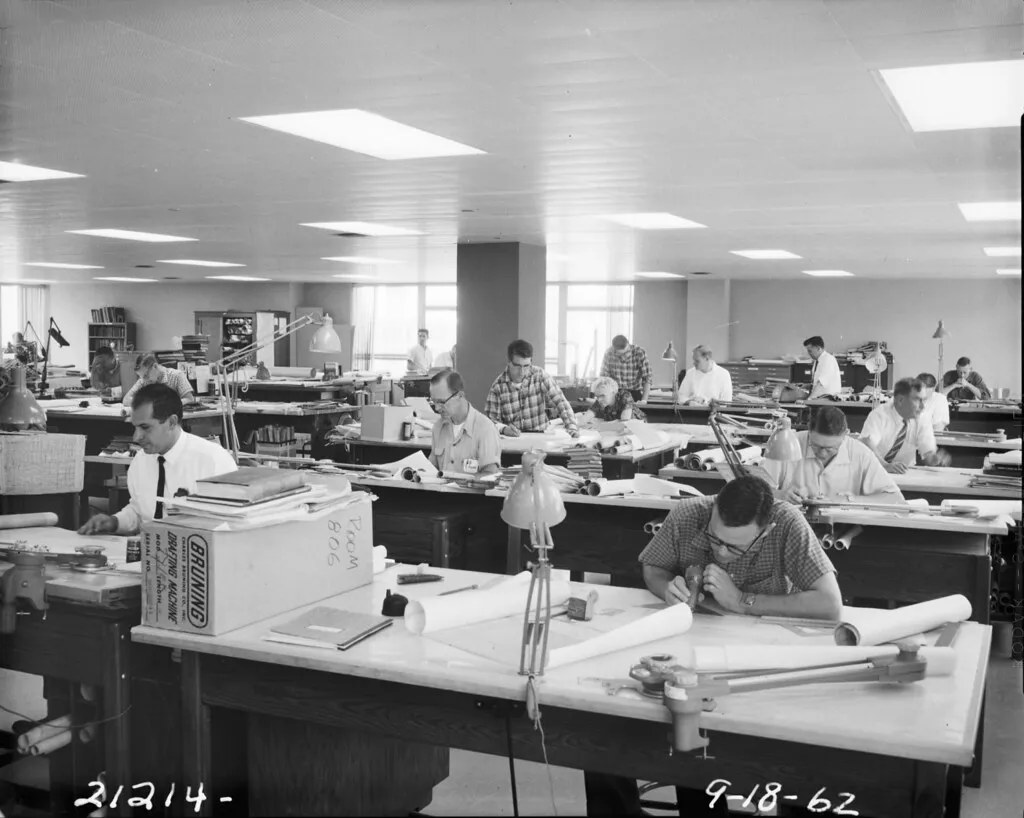 Engineering drafting room, 1962 | Flickr | Seattle Municipal Archives