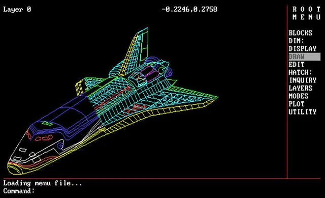 AutoCAD 2.18 Space Shuttle - 1985 (Flickr | Shaan Hurley)