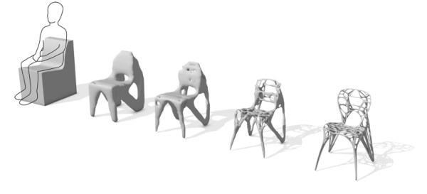 Exploration and Optimization: Topology Optimized Designs - Aesthetics of Design (source - http://www.aesdes.org/2019/01/25/aesthetic-exploration-topology-optimized-designs/)