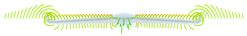 Figure 12: Airflow streamlines on the original design