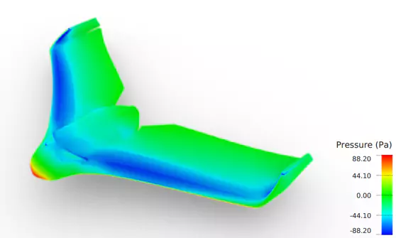 Figure 15 (b) Pressure field (3D view) of the optimized design