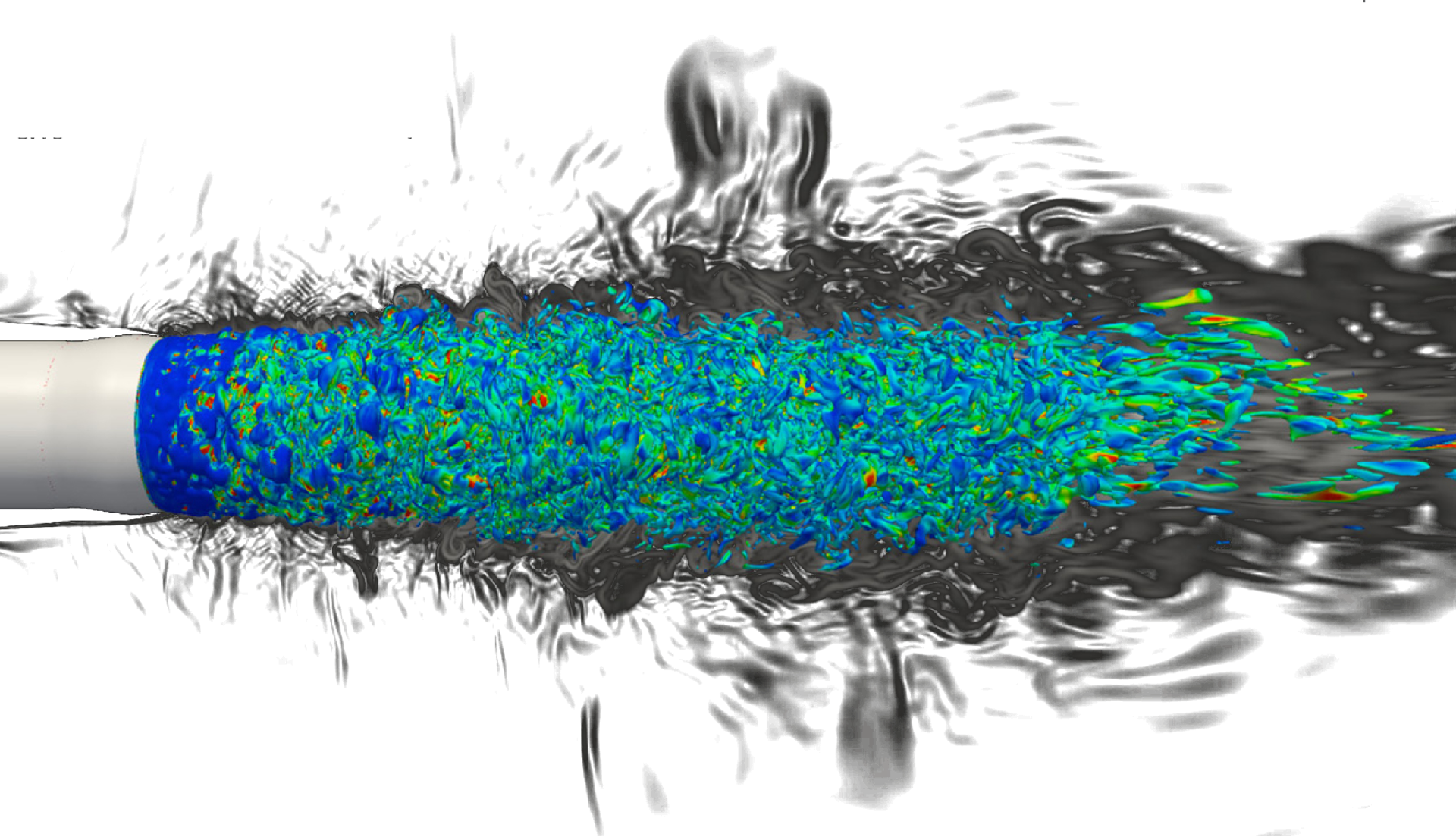 CFD simulation: complex turbulent structures in free shear layer flow | Argonne National Laboratories