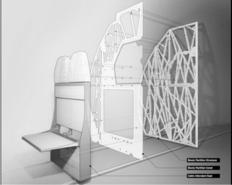 A lightweight aircraft cabin partition balances structural strength, weight reduction, and manufacturability thanks to generative models | gisinfrastrutture.it | CC BY-SA 4.0
