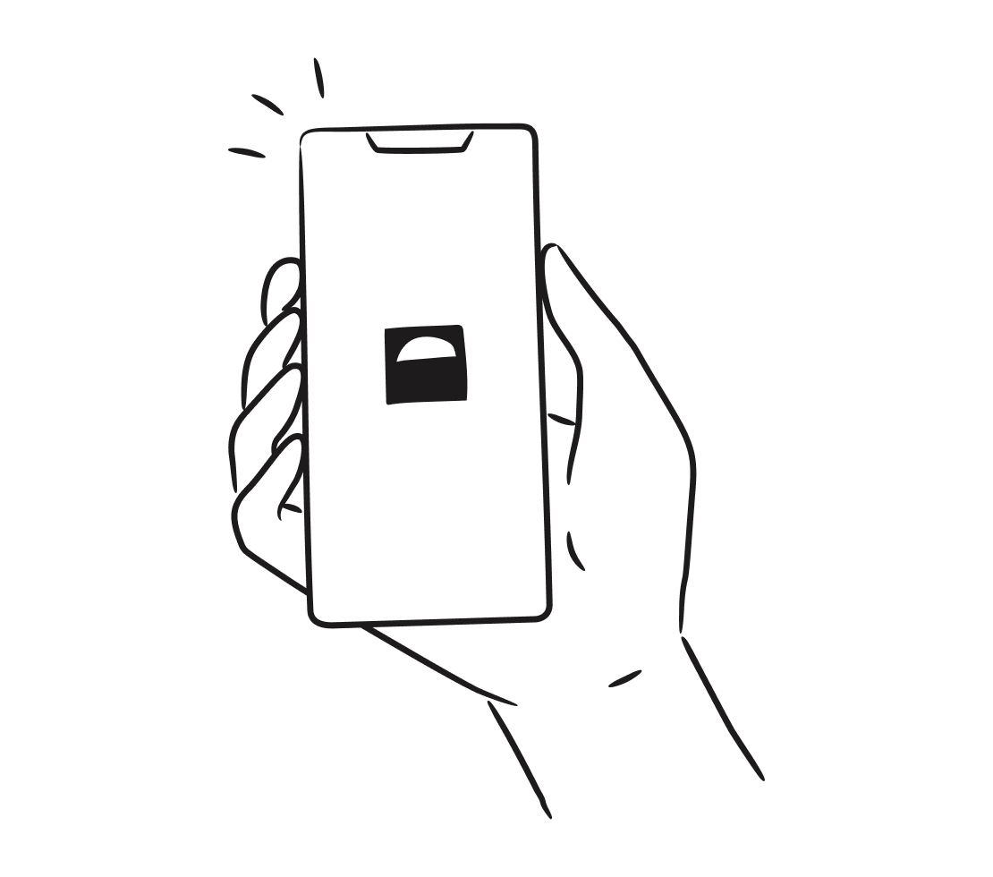 An image of a person holding their phone while having a conversation