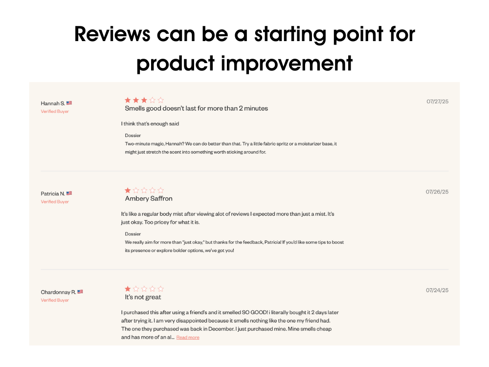 low reviews for a perfume