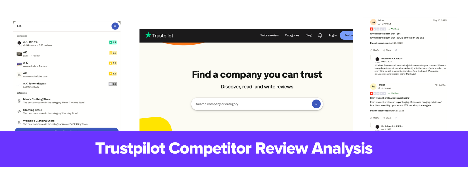 How to track your competitors' Trustpilot reviews