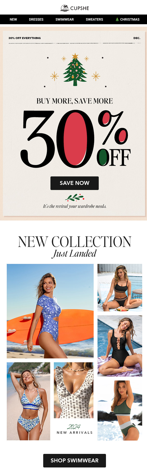 cupshe christmas email