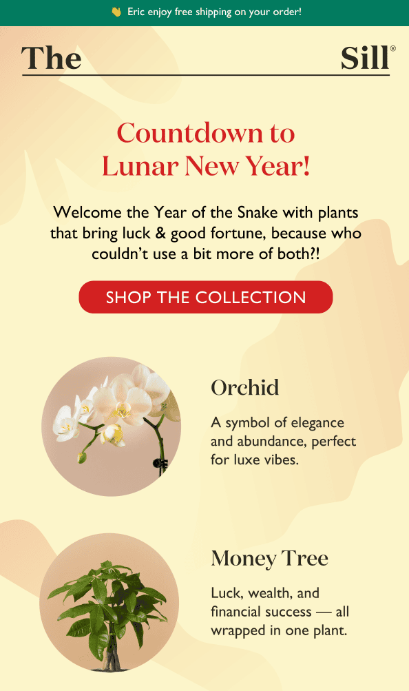 lunar new year countdown email the sill