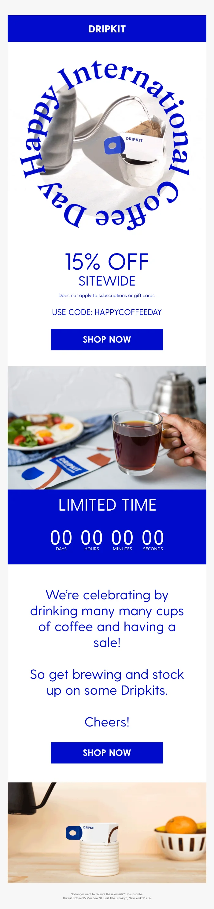 email example international coffee day