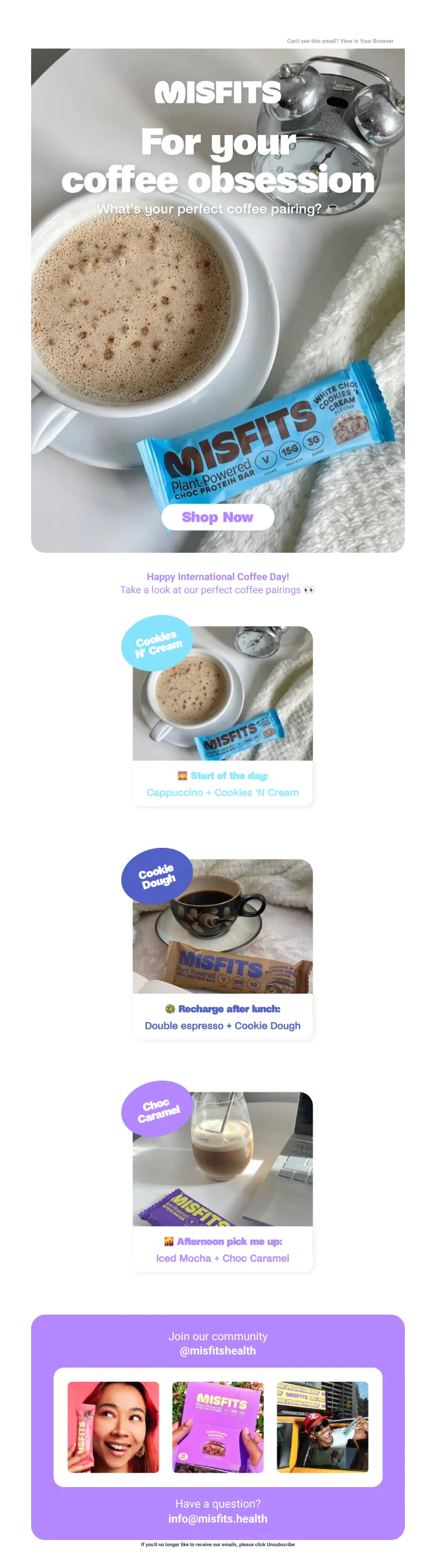 email example international coffee day