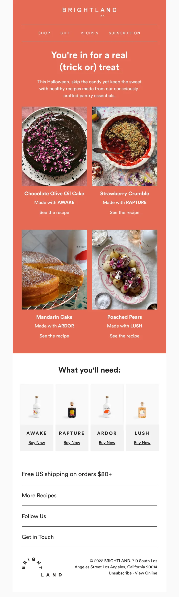 email example international halloween recipes