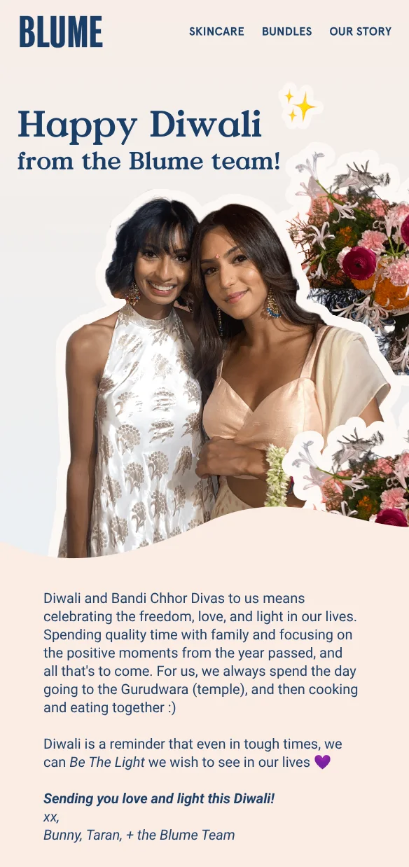 email example diwali