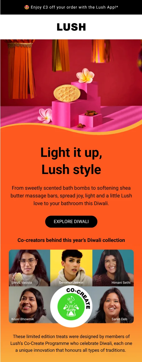 email example diwali