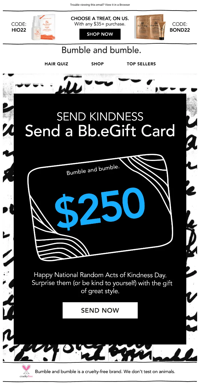email example world kindness day