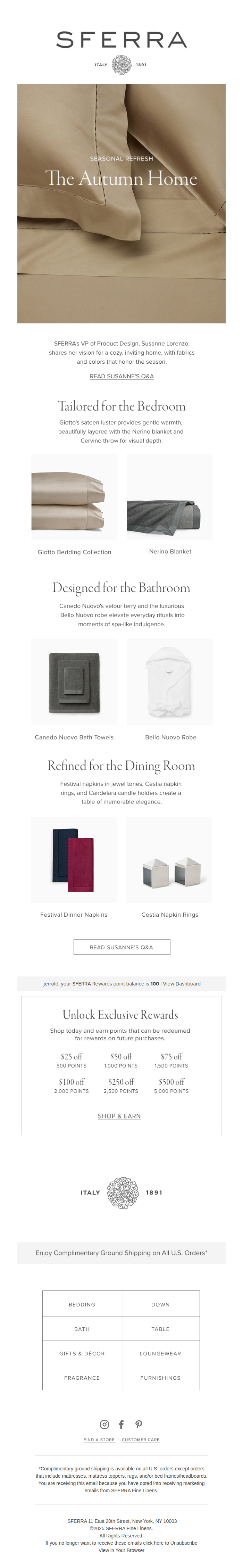 email example A Seasonal Home Refresh for Fall