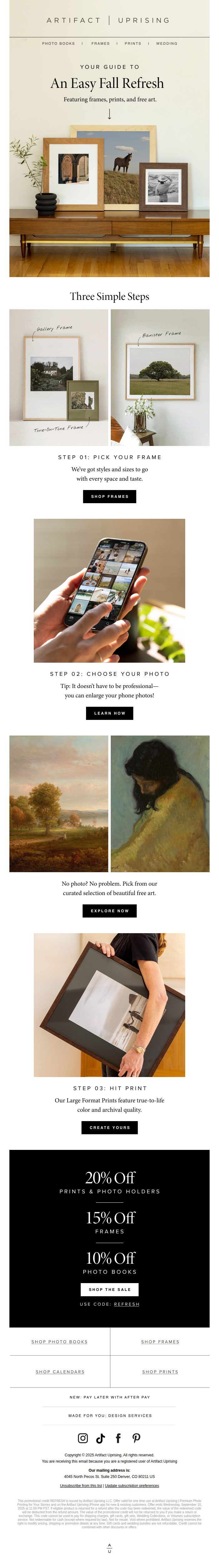 email example Easy Fall Refresh