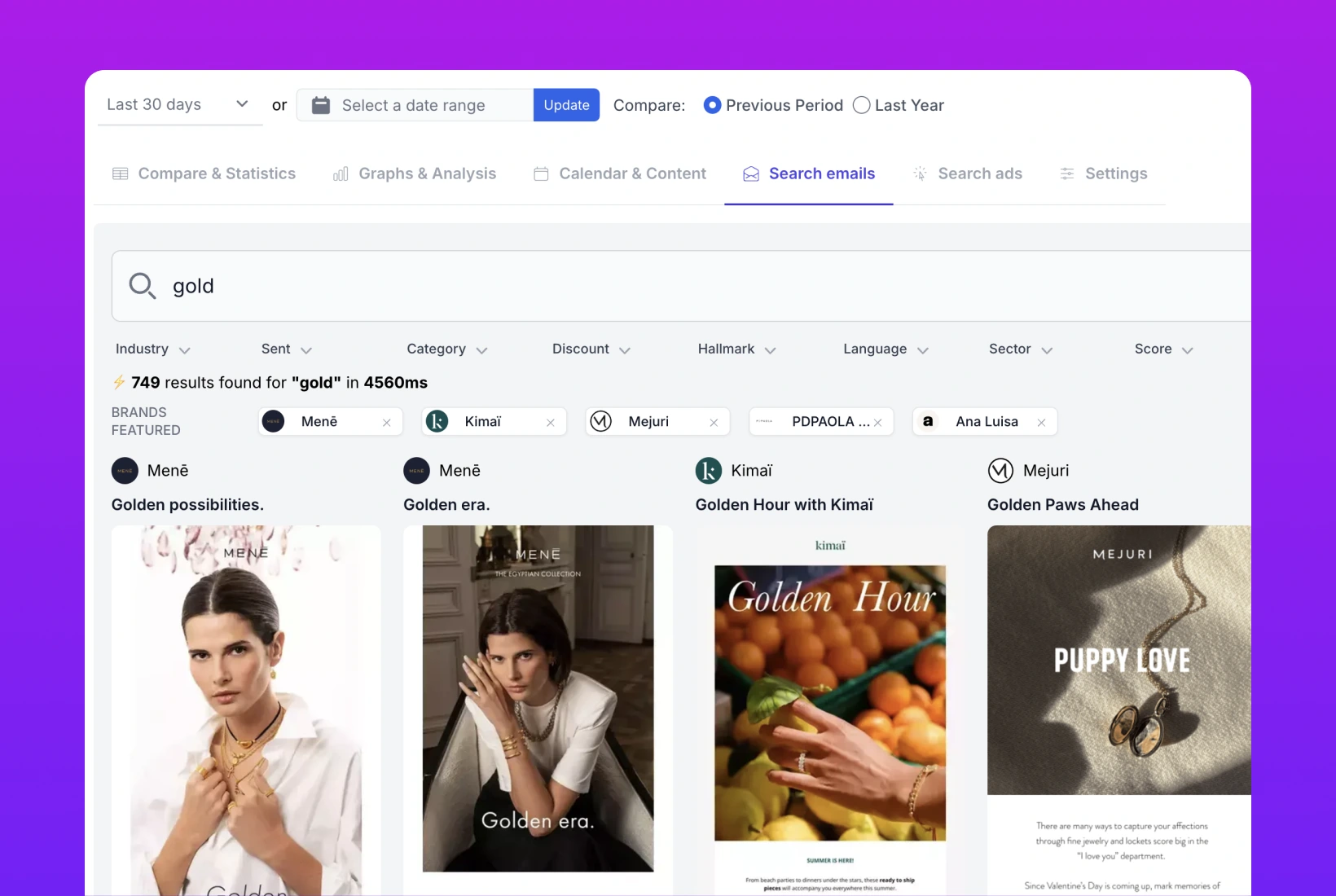 Searches & Keyword Tracker