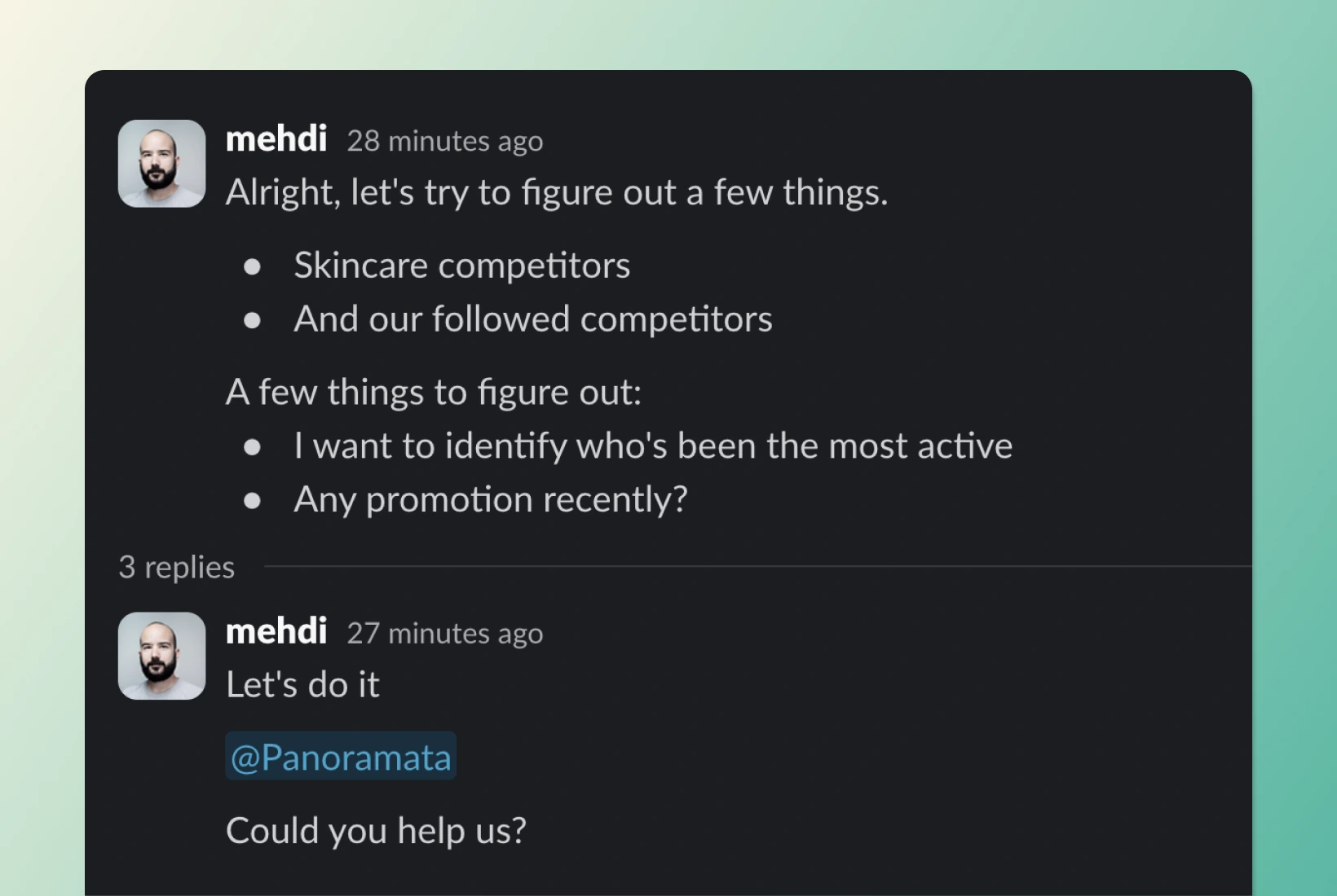 Put competitor updates where work happens