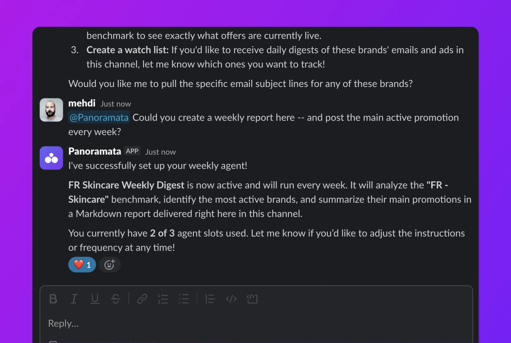 Put competitor updates where work happens