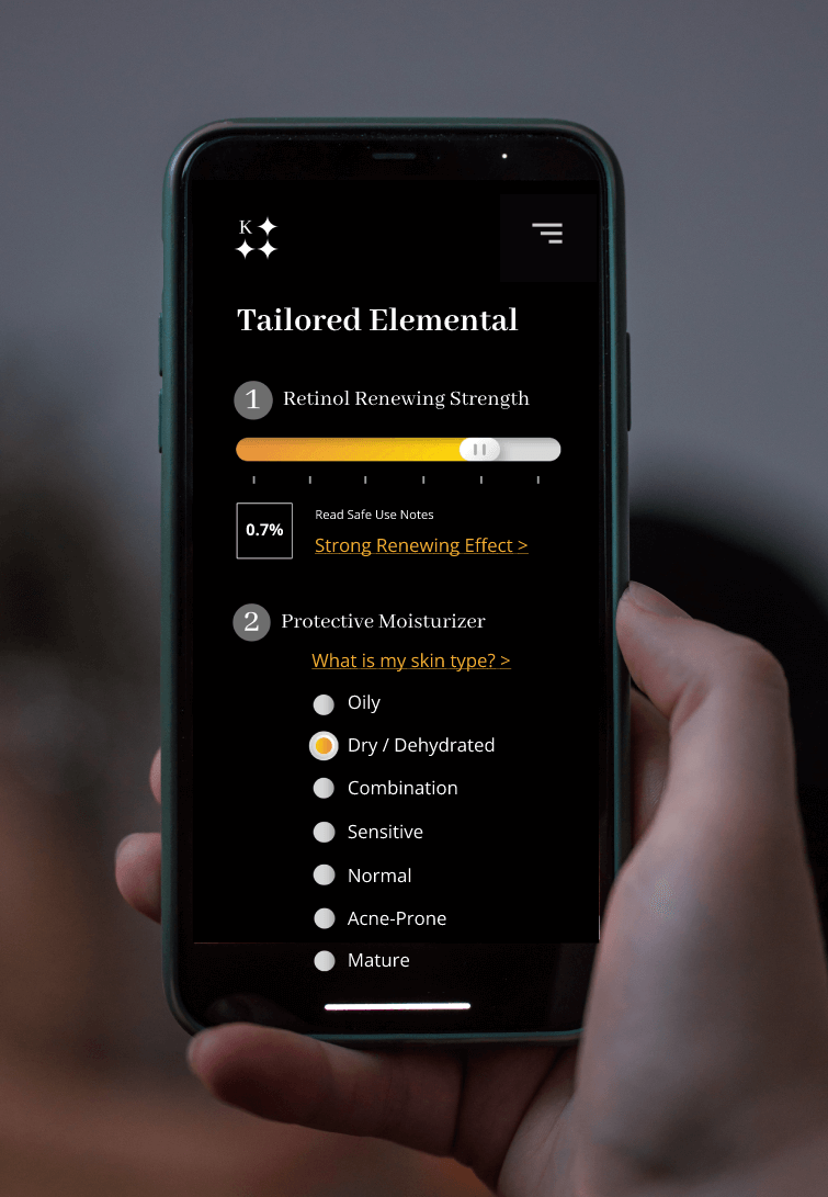 Kingsley Elemental. Designed by you. Tailored to your skin.