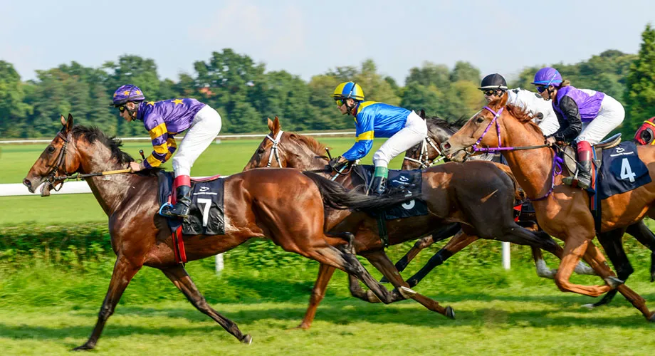 Birds eye view of a large sporting stadium at night