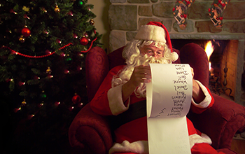 santa checking his facility management list