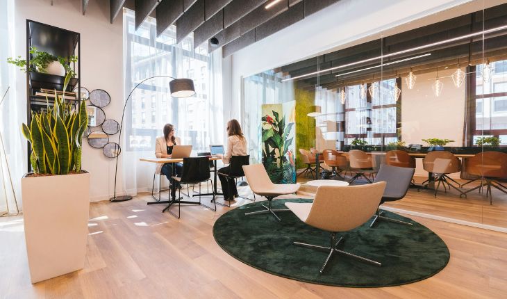 image of two facility managers inside an office